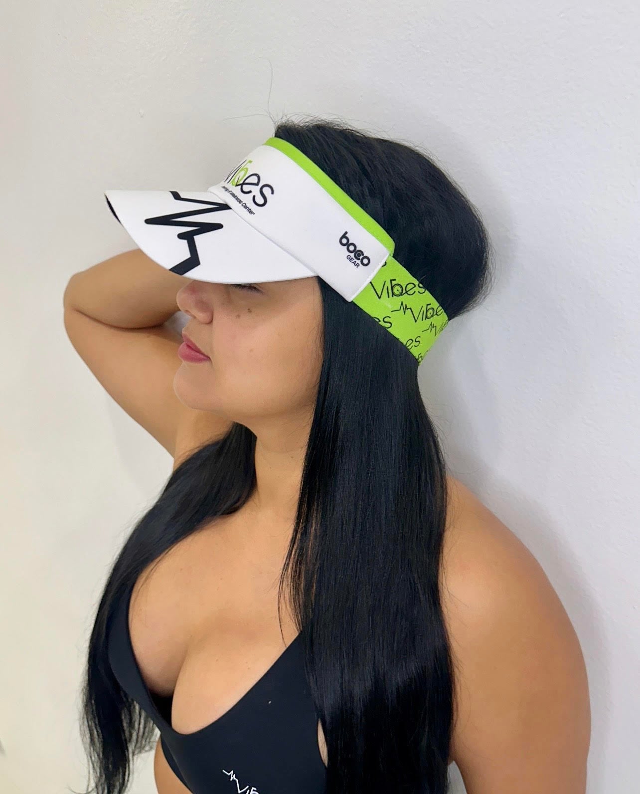 Visor White & Green